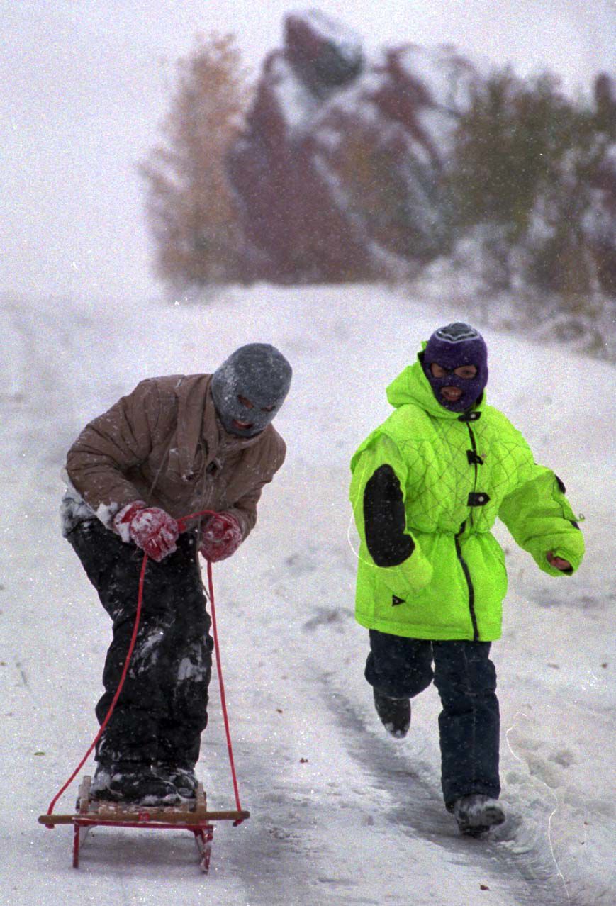 Street sledding